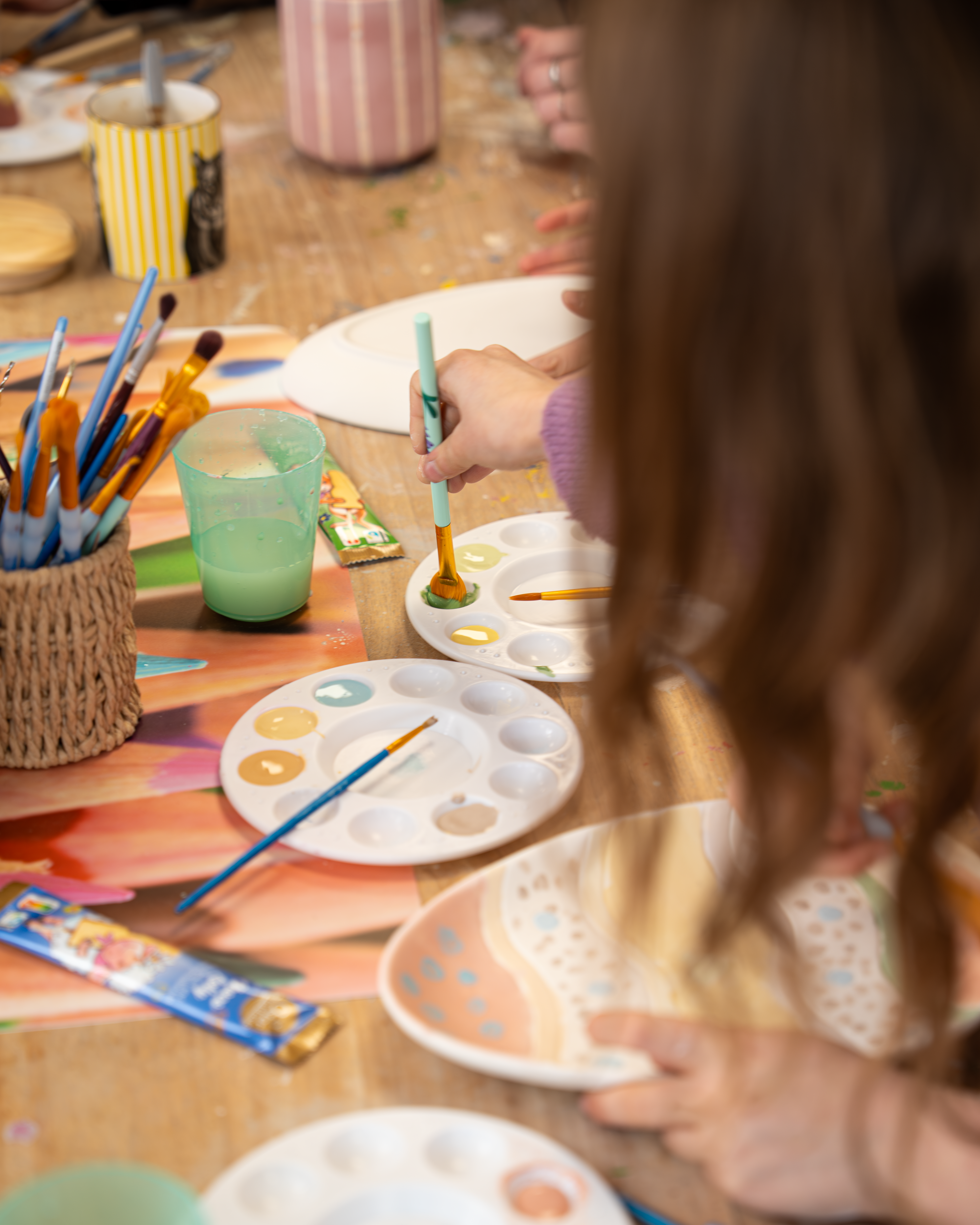 Selbst bemalte Keramik aus dem Malatelier Auszeit in Gronau